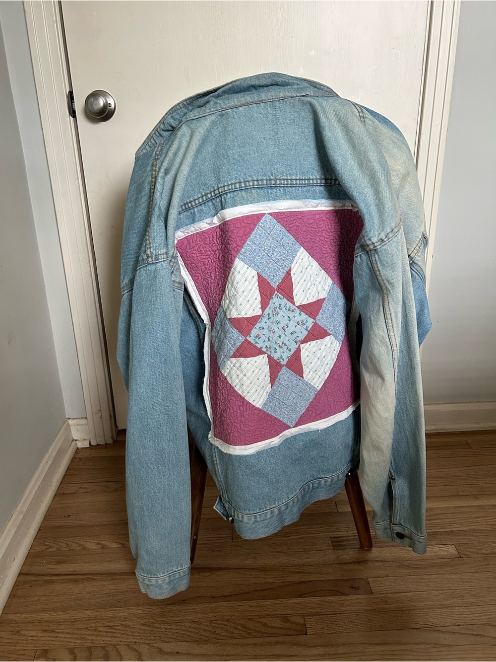 Vintage Life’s Adventures Dash Denim Jacket with vintage Quilted Patch